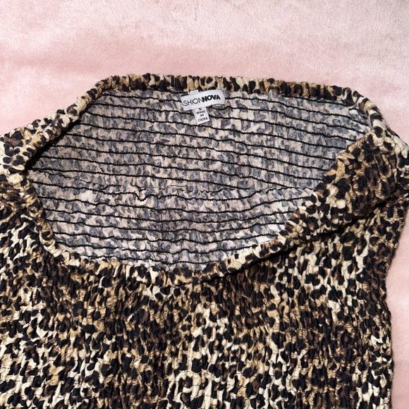 SMOCKED LEOPARD PRINT TOP & SKIRT SET • SIZE S • FASHION NOVA • NWT - Picture 6 of 7